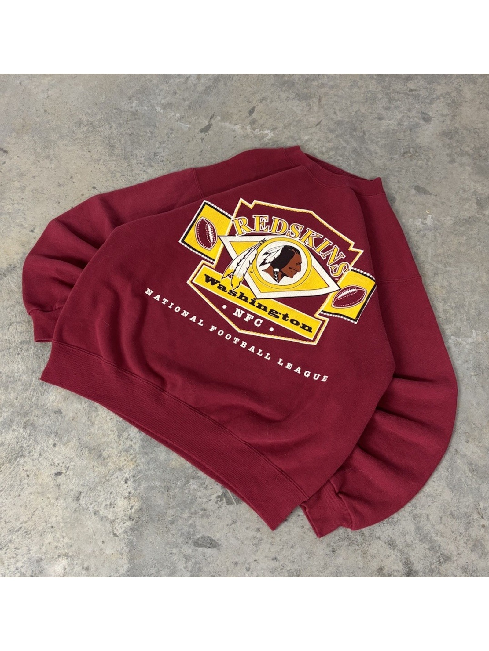 Vintage 80's Hanes Washington Redskins Crew Neck Sweatshirt Made In Usa Men's L